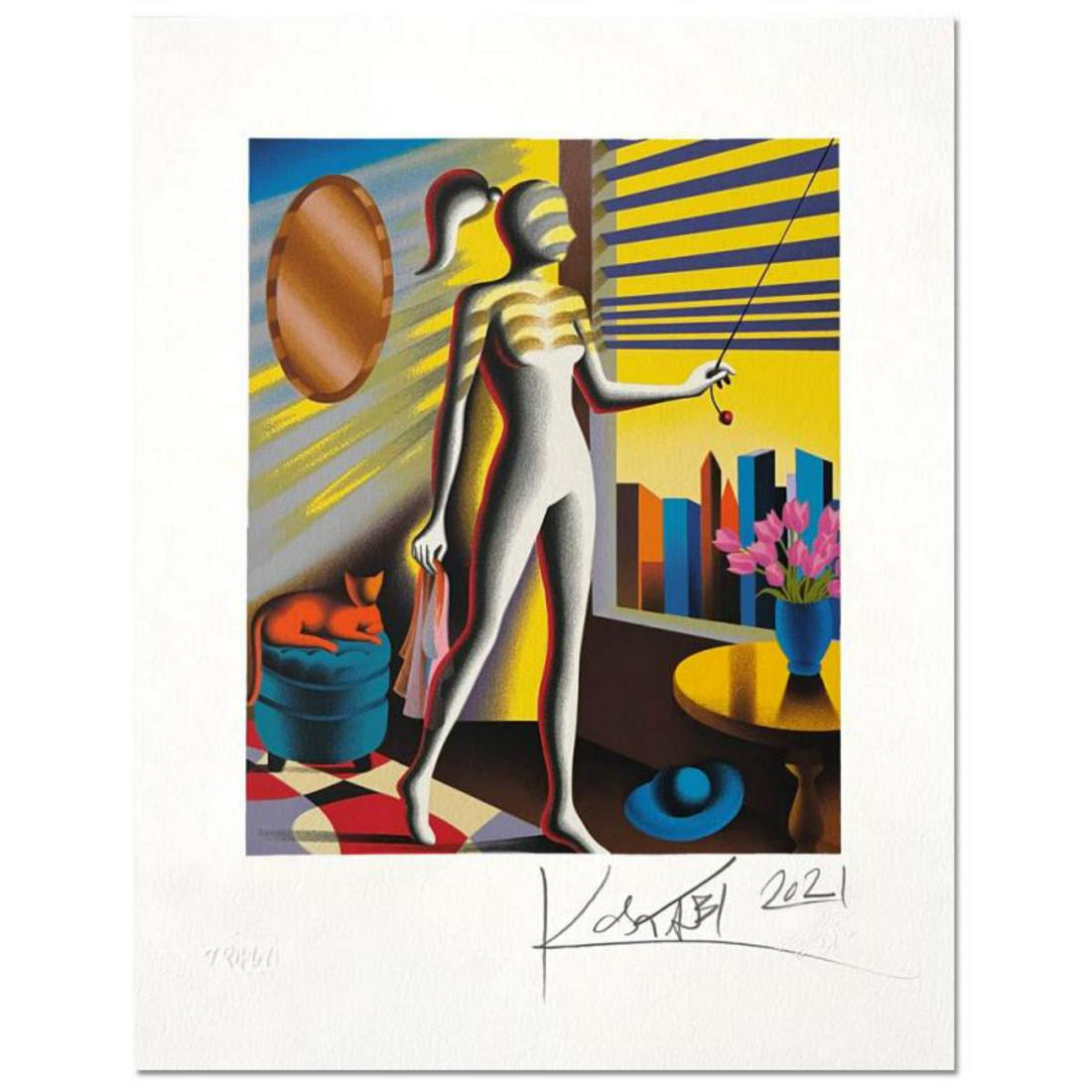 Mark Kostabi, "New Day" Hand Signed Limited Edition Serigraph with COA (1 of 1)