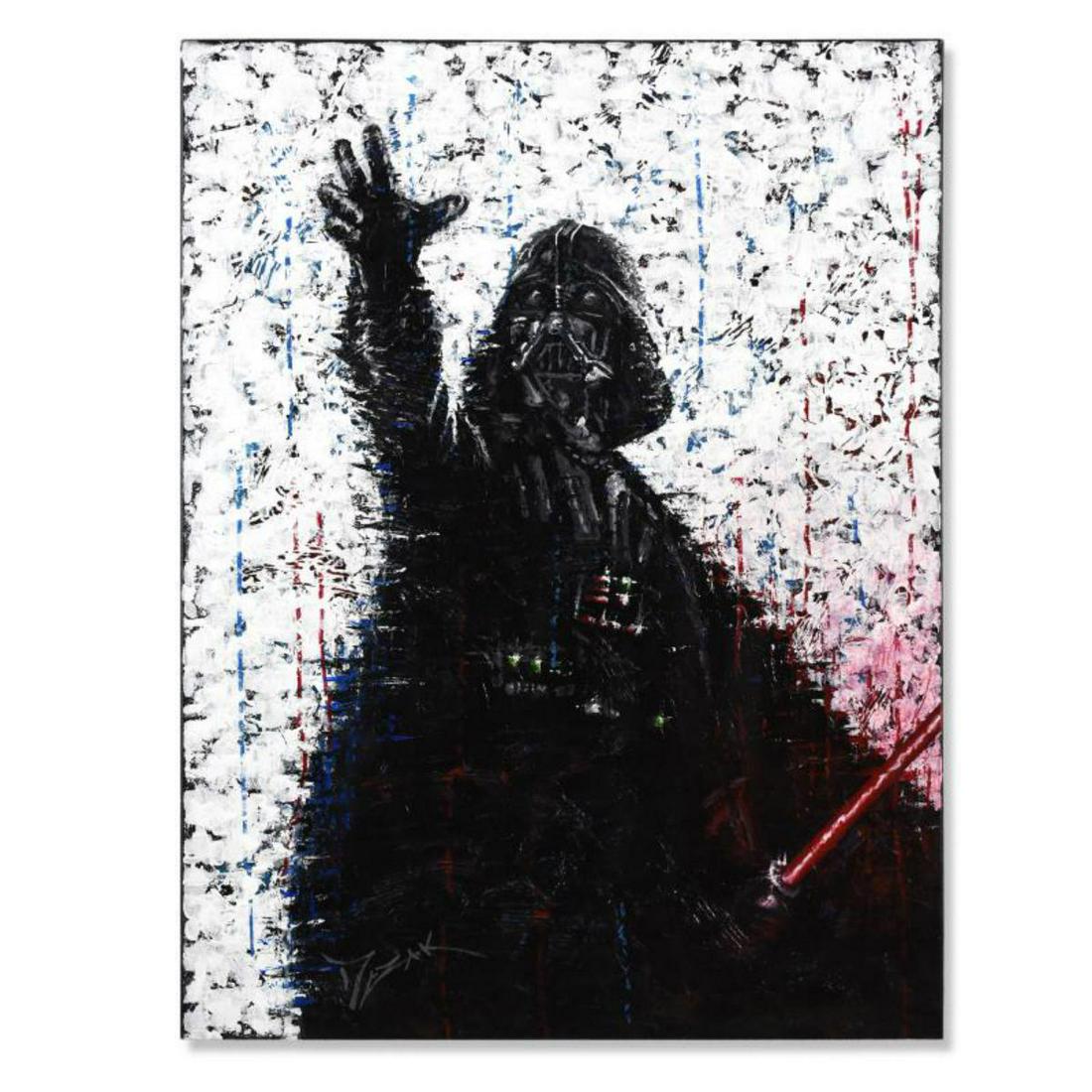 Trevor Mezak, "Vader" Original Acrylic Painting on Gallery Wrapped Canvas, Hand Signed with Letter (1 of 2)