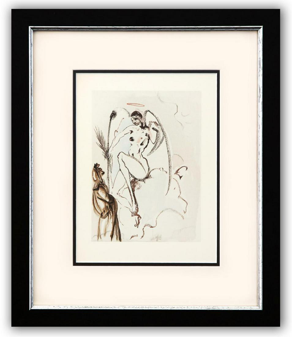 Salvador Dali- Original Color Woodcut on B.F.K. Rives Paper: Artist: Salvador Dali. Medium: Original Color Woodcut on B.F.K. Rives Paper. Size (Unframed): 13" x 10". Measures approx. (Framed): 22" x 18". Certificate of Authenticity: Is included. Additional: Cus