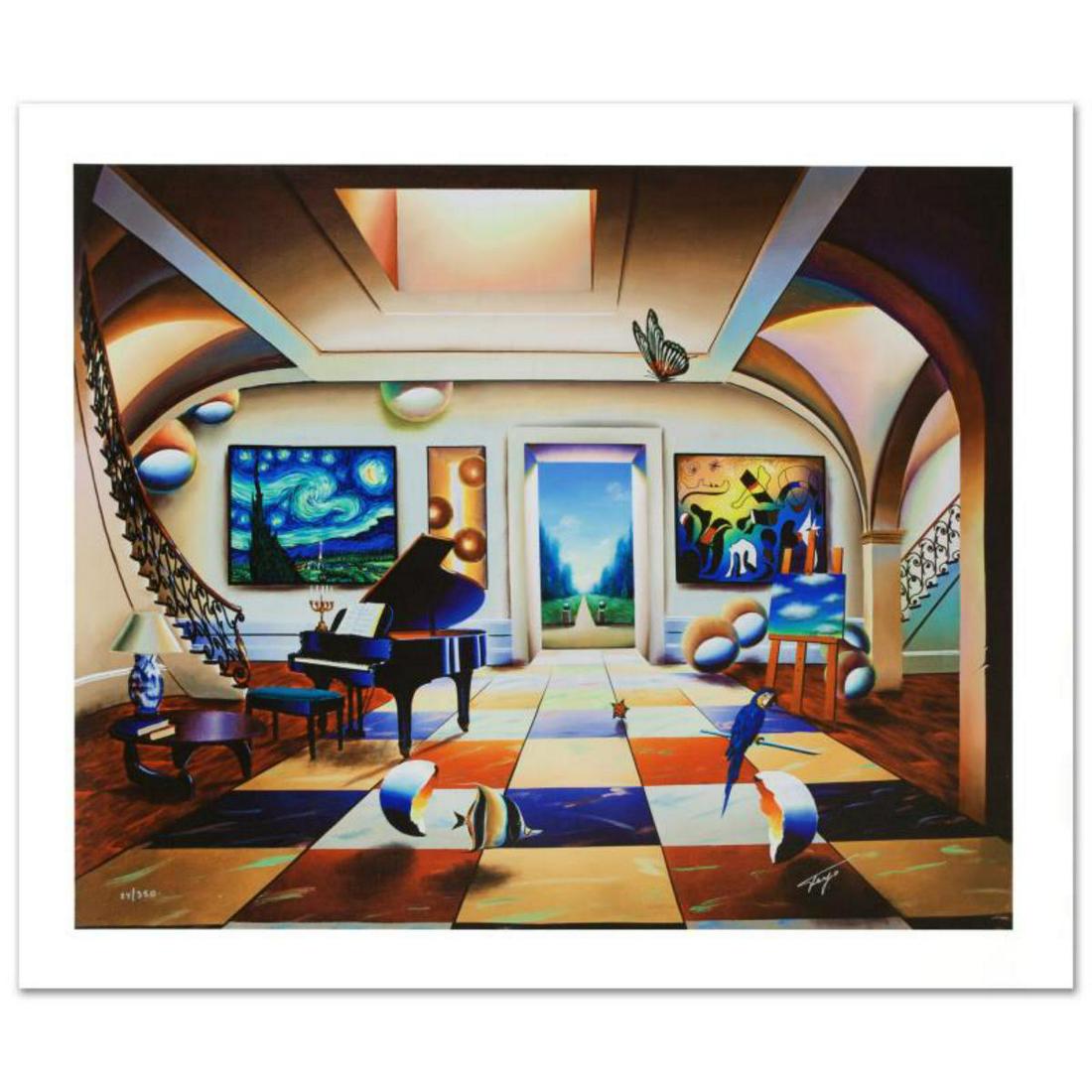 "Elegant Music" Limited Edition Giclee on Canvas by Ferjo, Numbered and Hand Signed by the Artist.: "Elegant Music" is a limited edition giclee on canvas, numbered and hand signed by Ferjo. Includes Certificate of Authenticity! Measures approx. 30" x 24" (image). Reference #: 205400