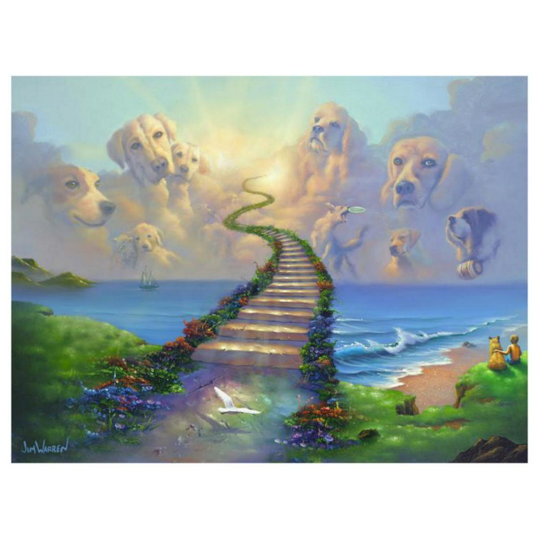 Jim Warren, "Remembering the Rainbow Bridge" Hand Signed, Artist Embellished AP Limited Edition (1 of 1)
