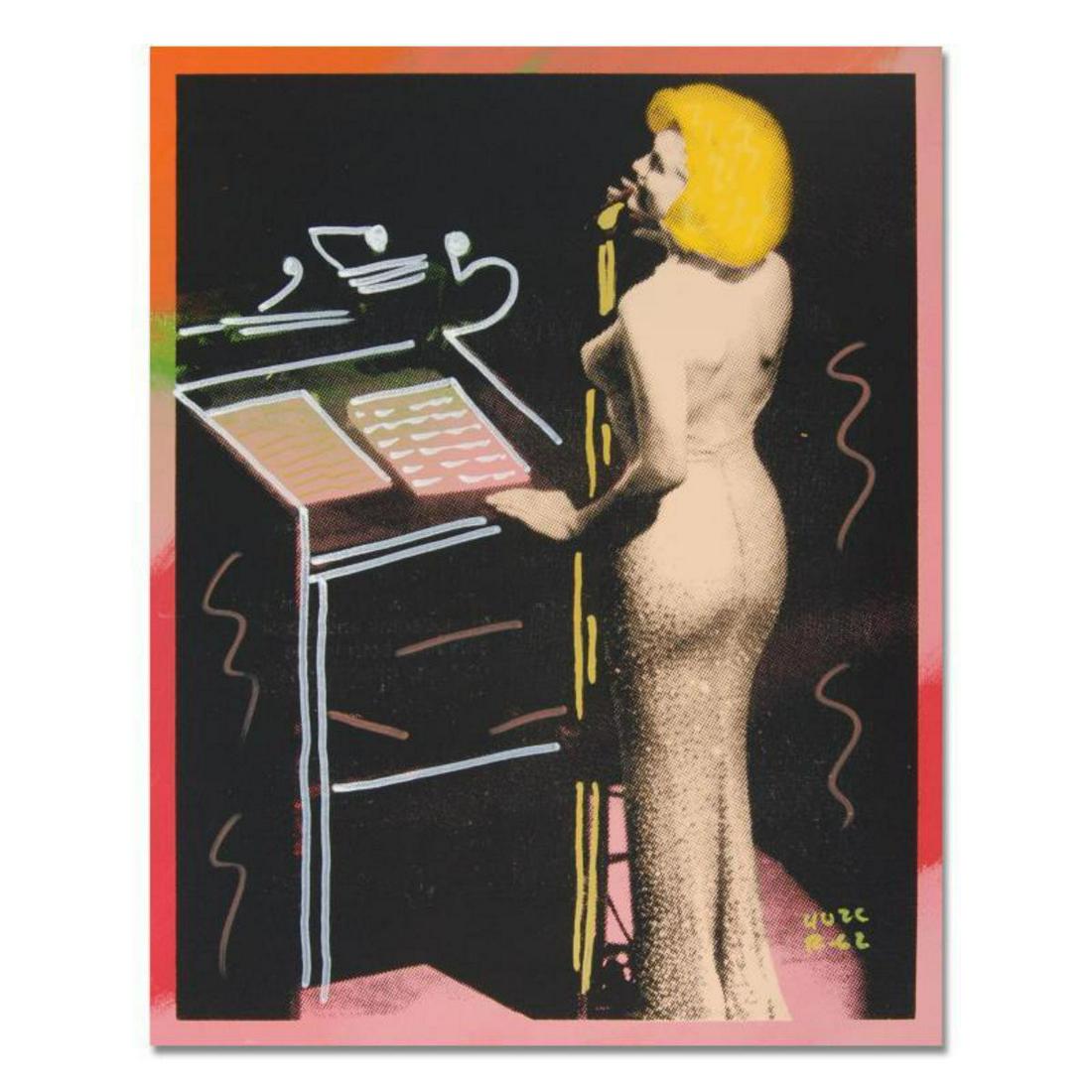 Ringo (Protege of Andy Warhol's Apprentice, Steve Kaufman), "Happy Birthday Mr. President": "Happy Birthday Mr. President" is a one-of-a-kind hand-pulled silkscreen and mixed media painting on canvas by Ringo - the protege of Andy Warhol's apprentice, Steve Kaufman. This piece is hand signed