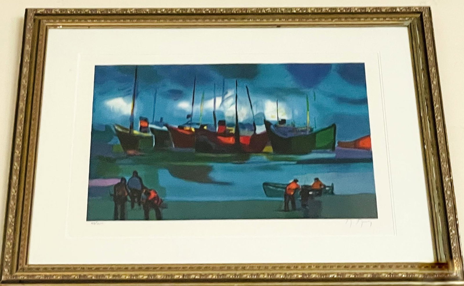 Marcel Mouly Lithograph on paper: Artist: Marcel Mouly. Medium: Lithograph on paper. Signature: Hand signed and numbered . Frame Size: 40x30". Reference# 31837.