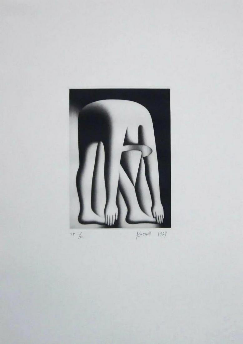 Mark Kostabi Limited edition serigraph "body by jake": Artist: Mark Kostabi . Medium: Limited edition serigraph. Title: body by jake. Signature: Hand signed and numbered . Size: 21X15". Reference# 30896.