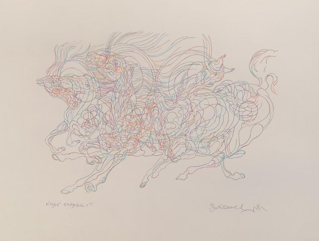 Guillaume Azoulay Original color pencil drawing on paper (1 of 1)