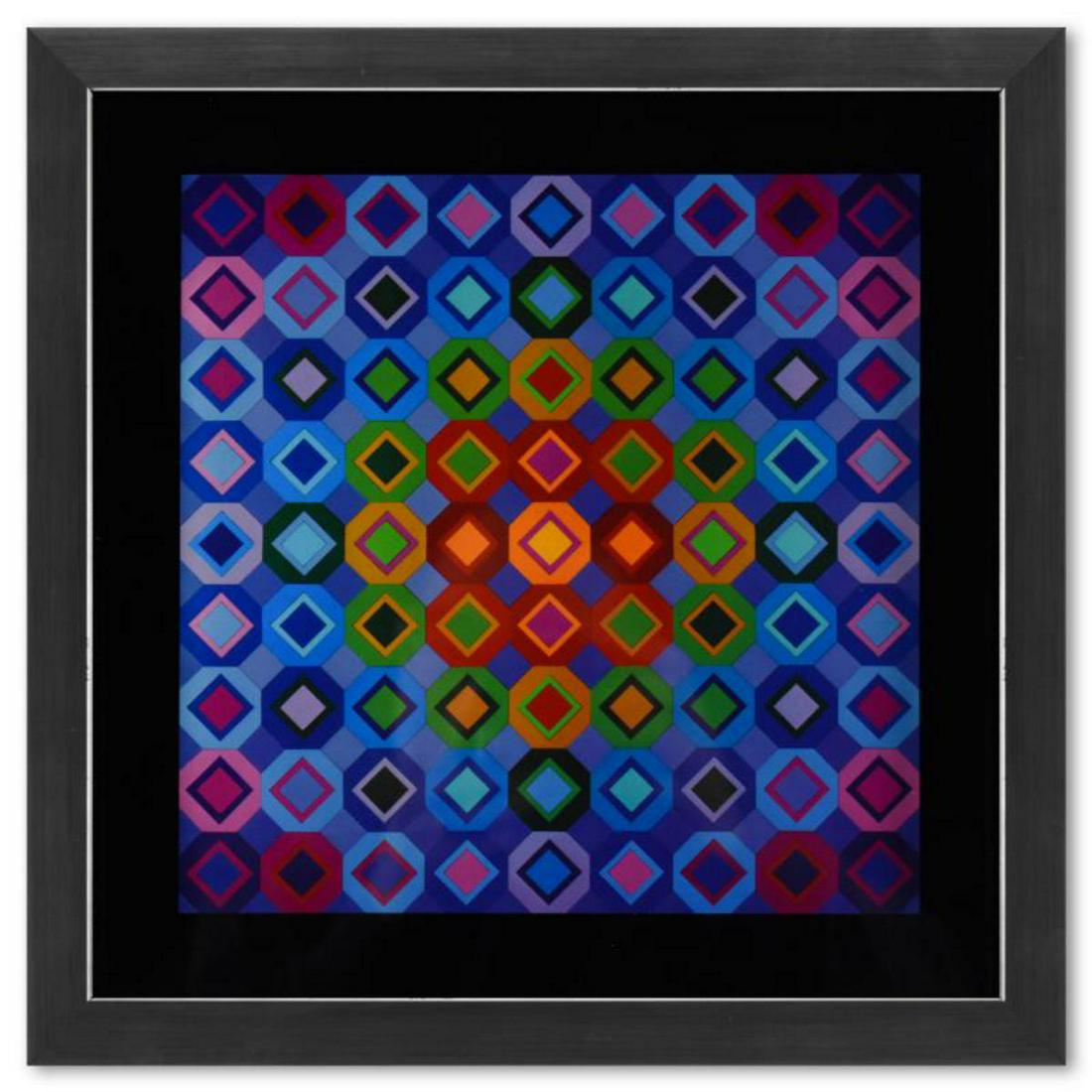 Victor Vasarely (1908-1997), "Folkokta de la sÃ©rie Structures Universelles De L'Octogone" Framed (1 of 1)