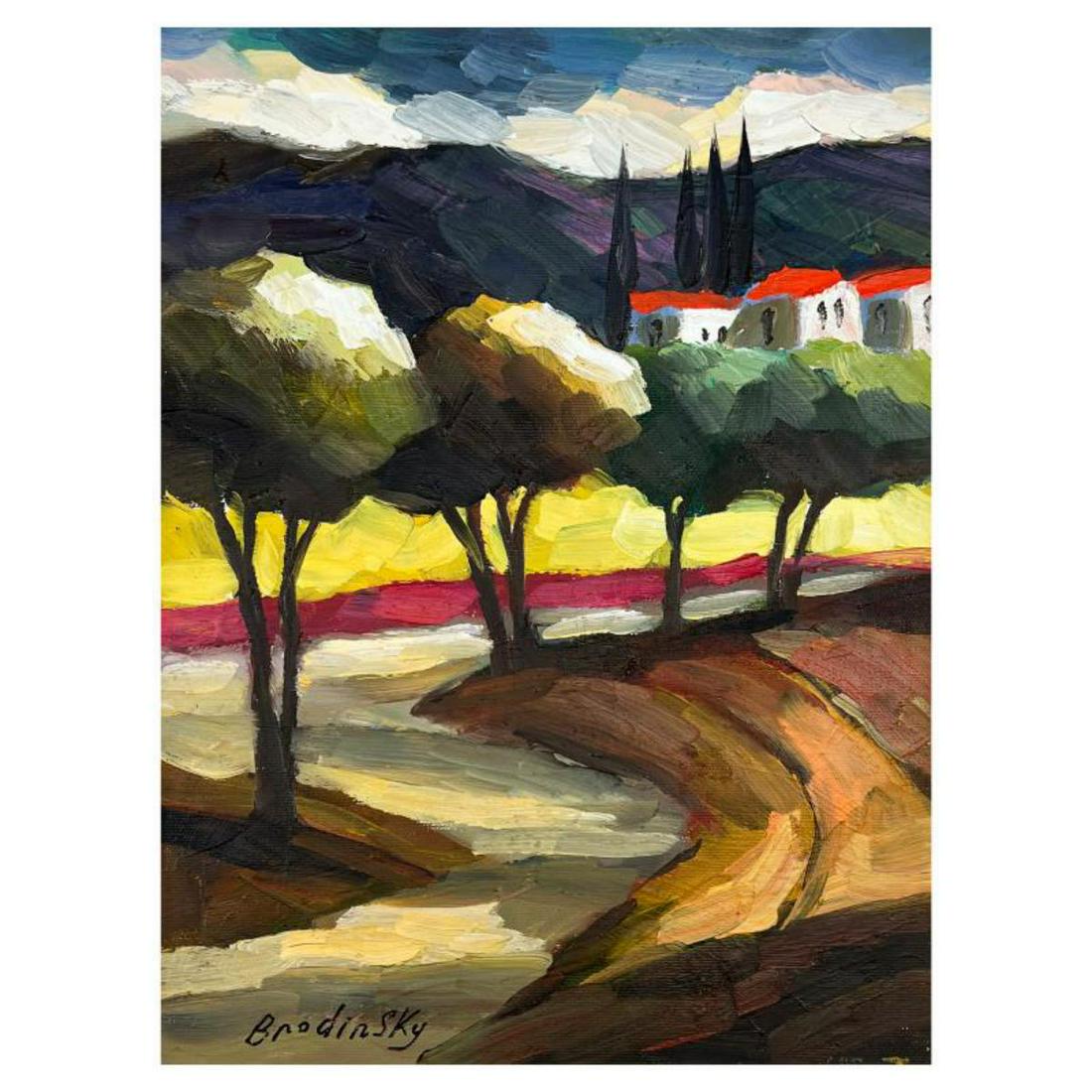 Slava Brodinsky Hand Signed Original Painting on Canvas with Letter of Authenticity.: This is an original painting oil on canvas by Slava Brodinsky. Hand signed by the artist, this piece comes with a letter of authenticity. Measures approximately 16" x 12" (image). Reference #: 256893