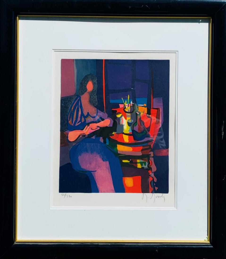 Marcel Mouly Lithograph on paper: Artist: Marcel Mouly. Medium: Lithograph on paper. Signature: Signed and numbered. Frame Size: 16x20". Reference# 31895.