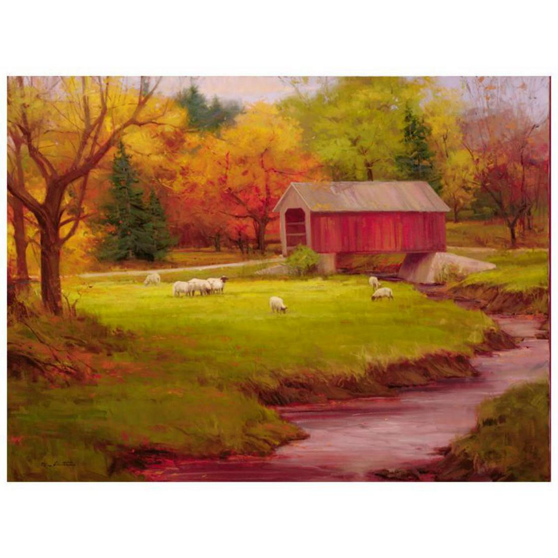 Michael Albrechtsen, "Looking for a Friend" Limited Edition on Canvas, Numbered and Hand Signed with: "Looking for a Friend" is a limited edition giclee on canvas by Michael Albrechtsen, numbered and hand signed by the artist. Includes Letter of Authenticity. Measures approx. 36" x 25" (image). Refere