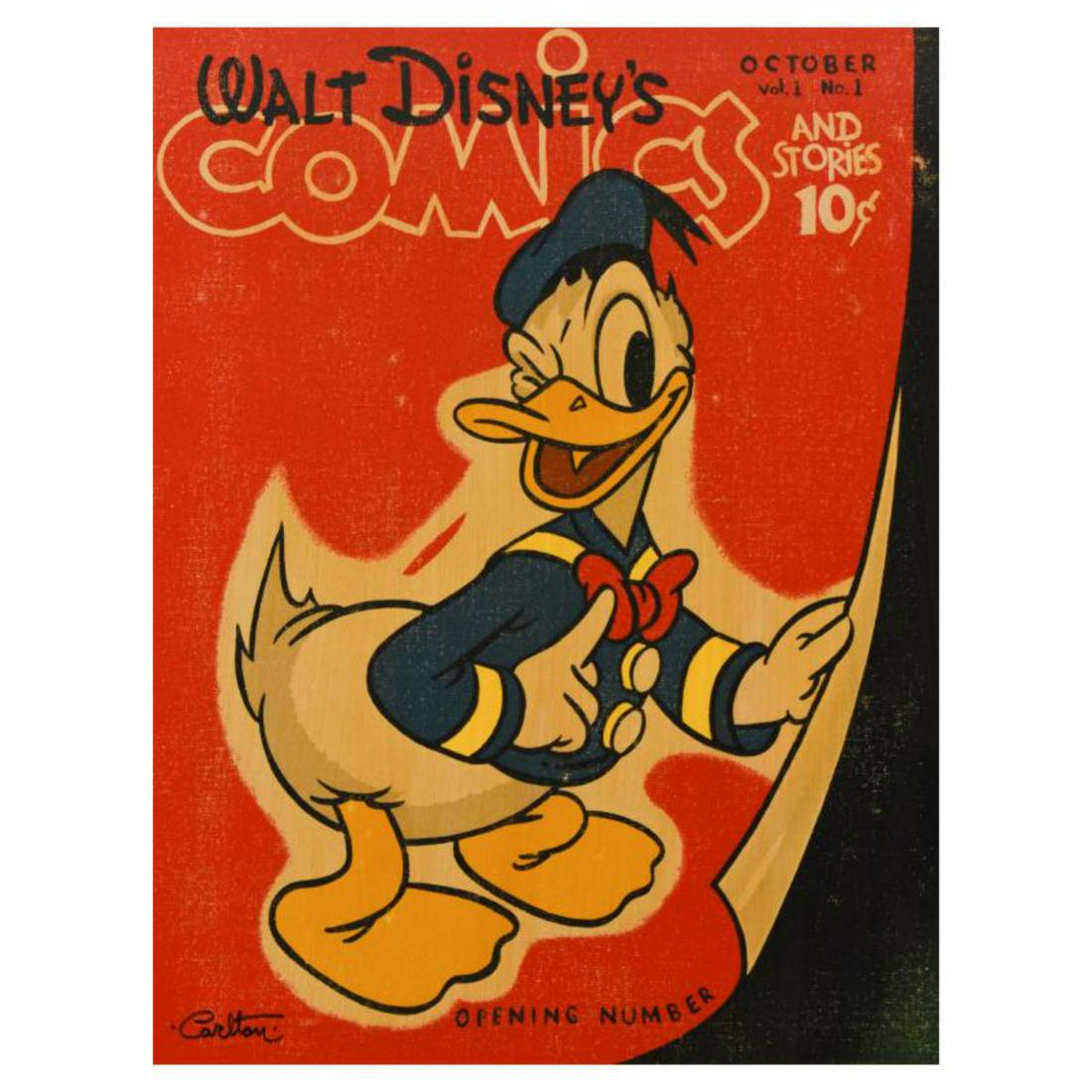 Trevor Carlton, "Donald's Opening Number" Limited Edition on Canvas from Disney Fine Art, Numbered: "Donald's Opening Number" is a limited edition giclee on canvas by Trevor Carlton, numbered and hand signed by the artist. This piece is licensed by Disney Fine Art. Includes Letter of Authenticity. M