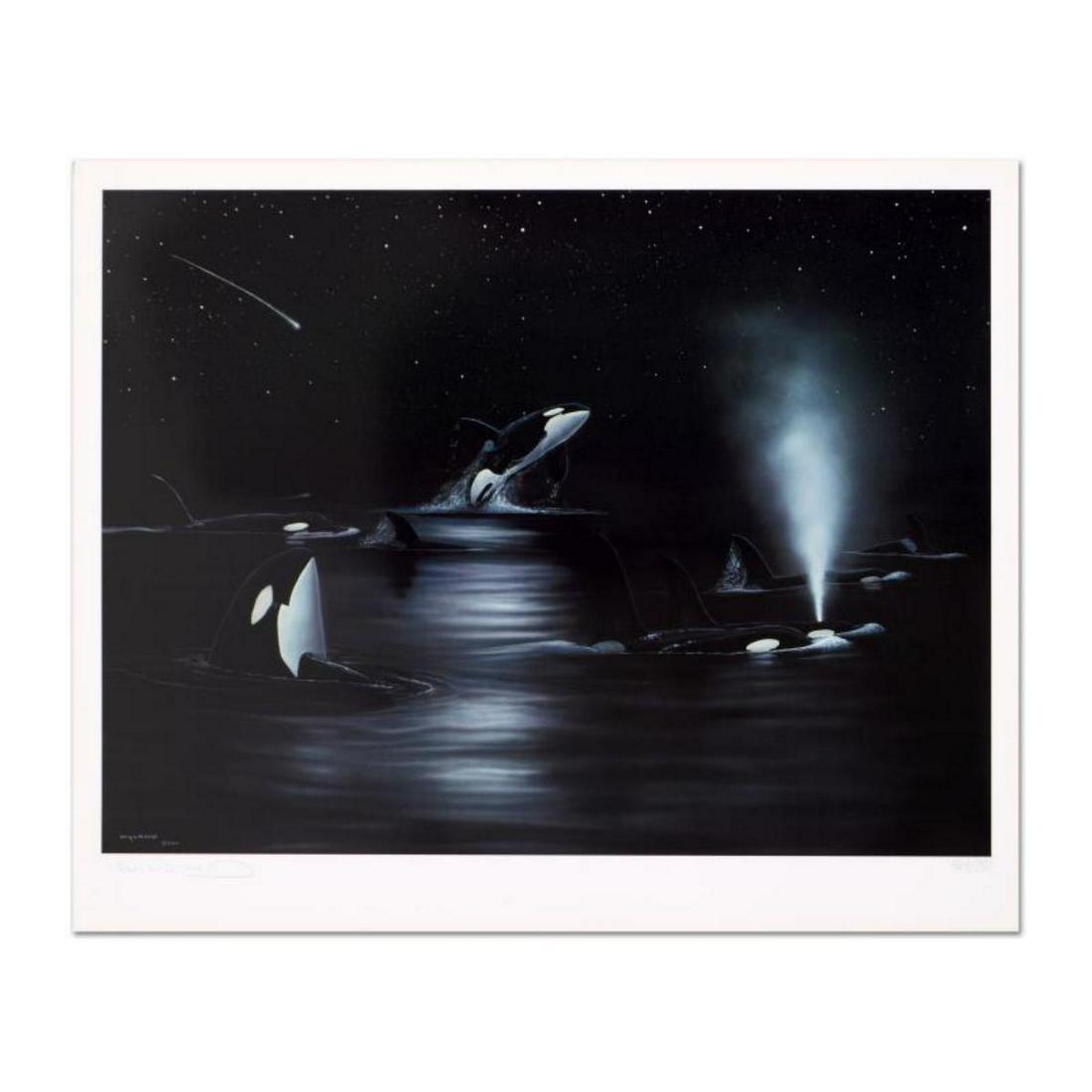 Wyland, "Orca Starry Night" Limited Edition Lithograph, Numbered and Hand Signed with Certificate of (1 of 2)