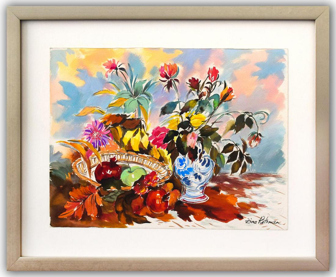 Zina Roitman- Original Watercolor "Untitled" (1 of 2)