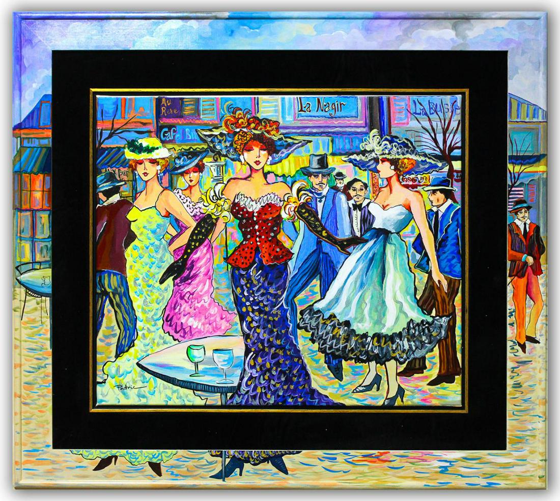 Patricia Govezensky- Original Acrylic with Hand Painted Frame "Vacation Time" (1 of 3)