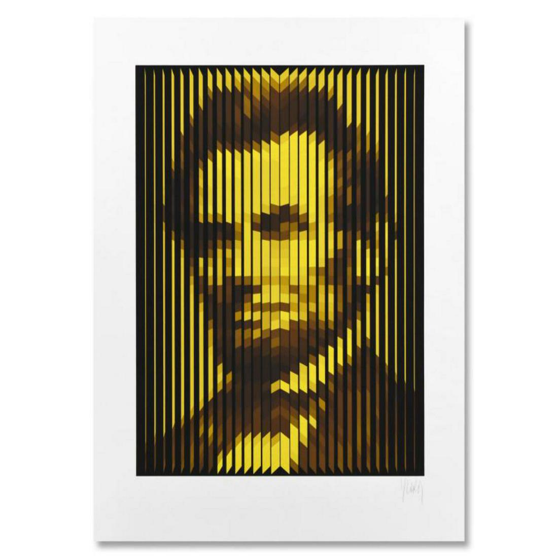 Jean-Pierre Yvaral (1934-2002), "Abraham Lincoln" Limited Edition Serigraph, Numbered and Hand (1 of 2)