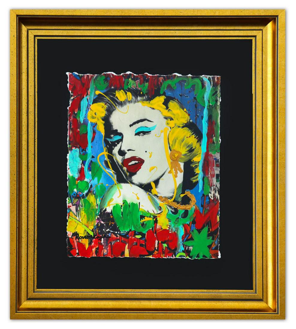 Nastya Rovenskaya- Original Mixed Media on Paper "Marilyn Monroe I" (1 of 2)
