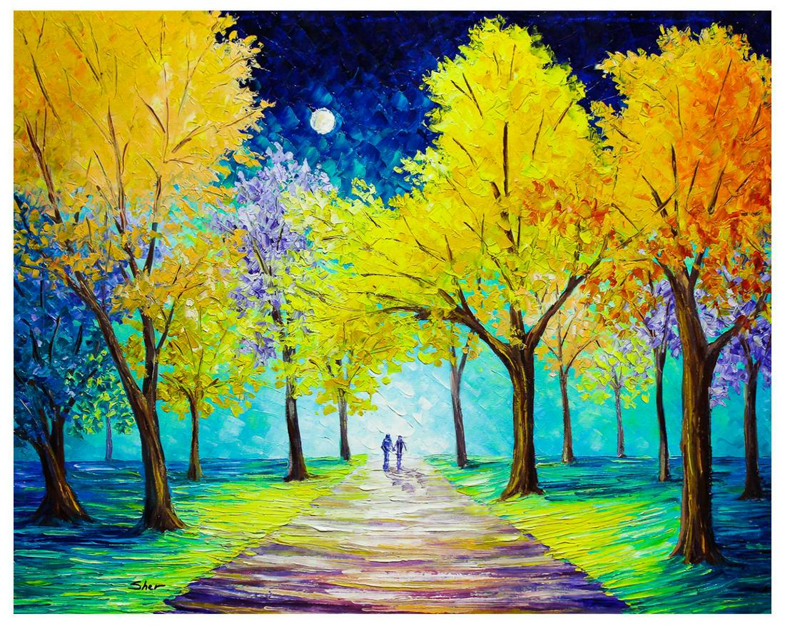 Svyatoslav Shyrochuk- Original Oil on Canvas "Holding Hands" (1 of 2)