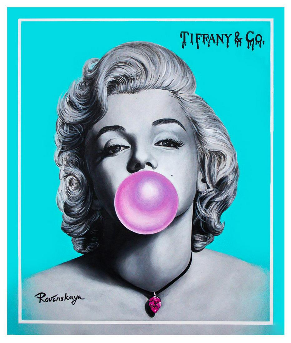 Nastya Rovenskaya- Original Oil on Canvas "Bubble Gum" (1 of 2)