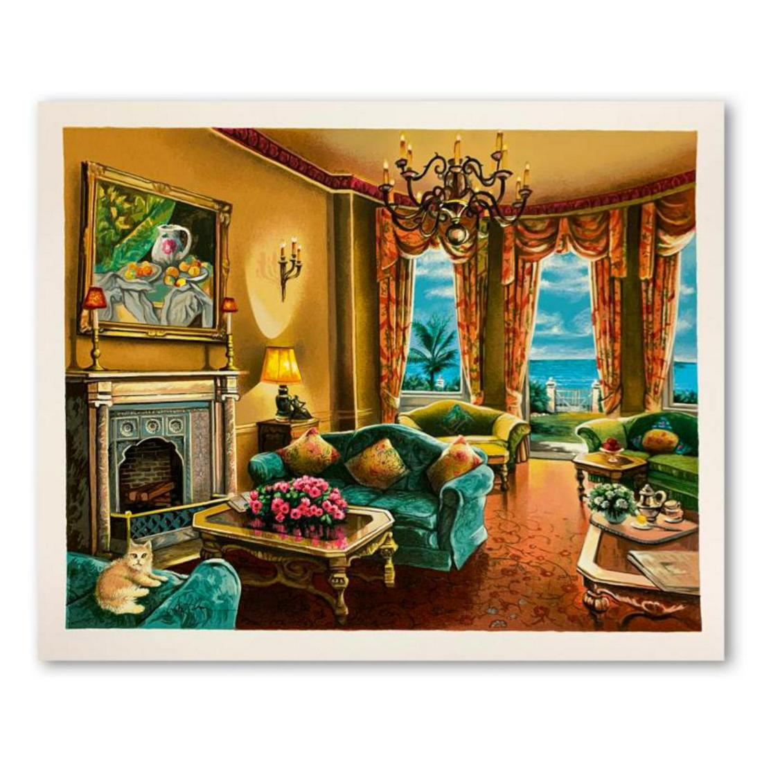 Anatoly Metlan, "Sunny Day in Florida" Hand Signed Limited Edition Serigraph on Paper with Letter of (1 of 2)