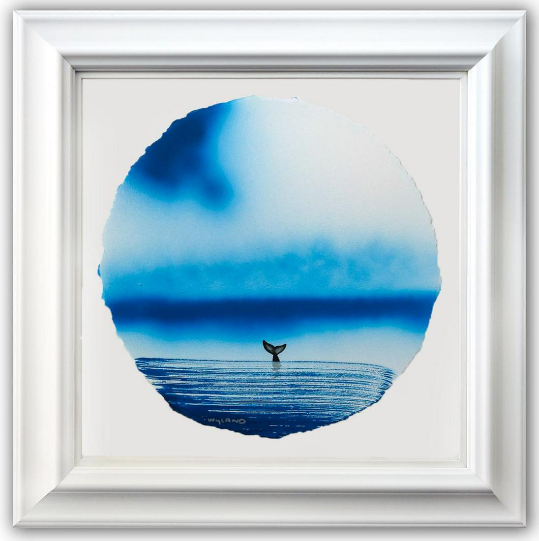 Wyland- Original Watercolor Painting on Deckle Edge Paper "Fluke" (1 of 3)