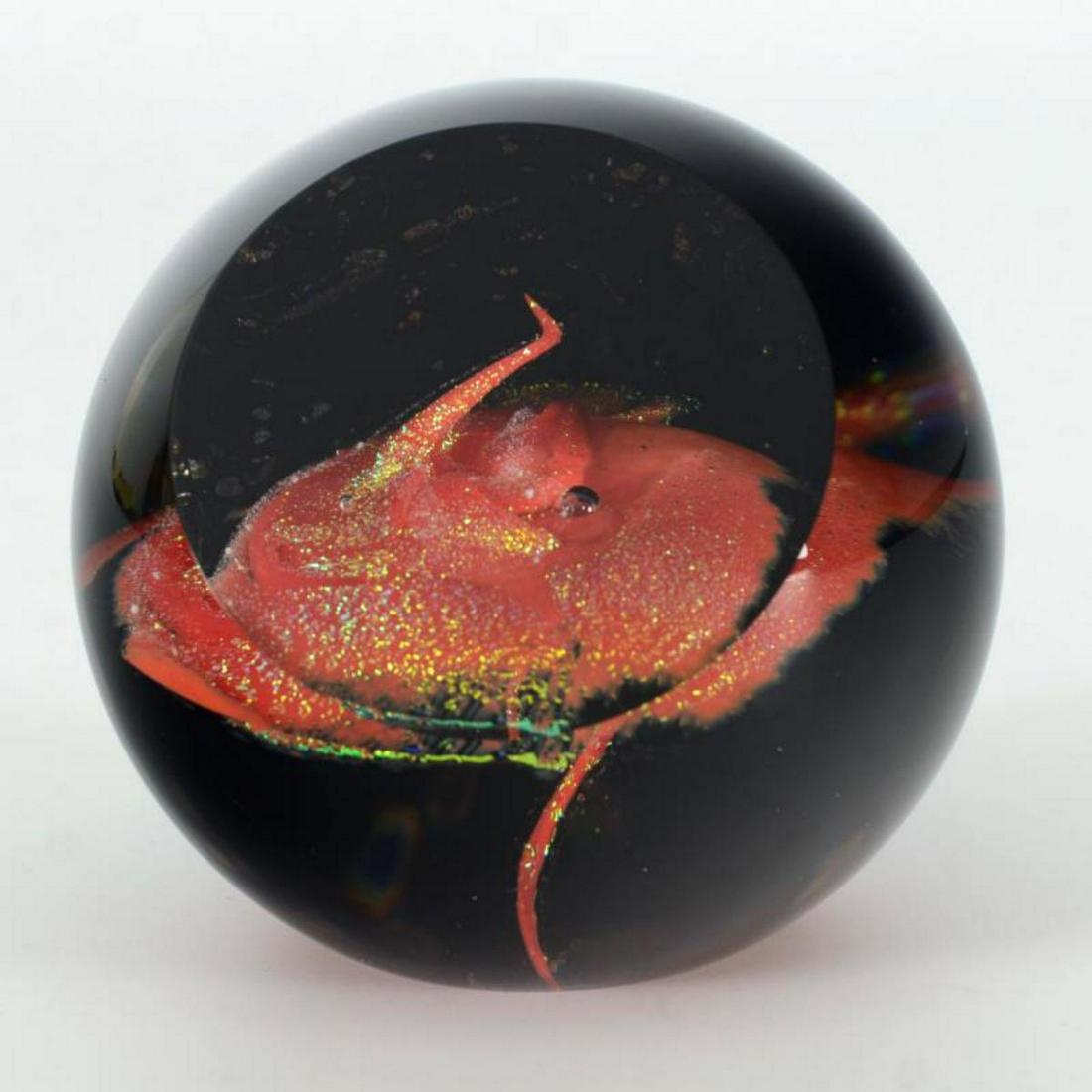 Glass Eye Studios, "A Star is Born" Hand Blown Glass Paperweight (Second). (1 of 3)