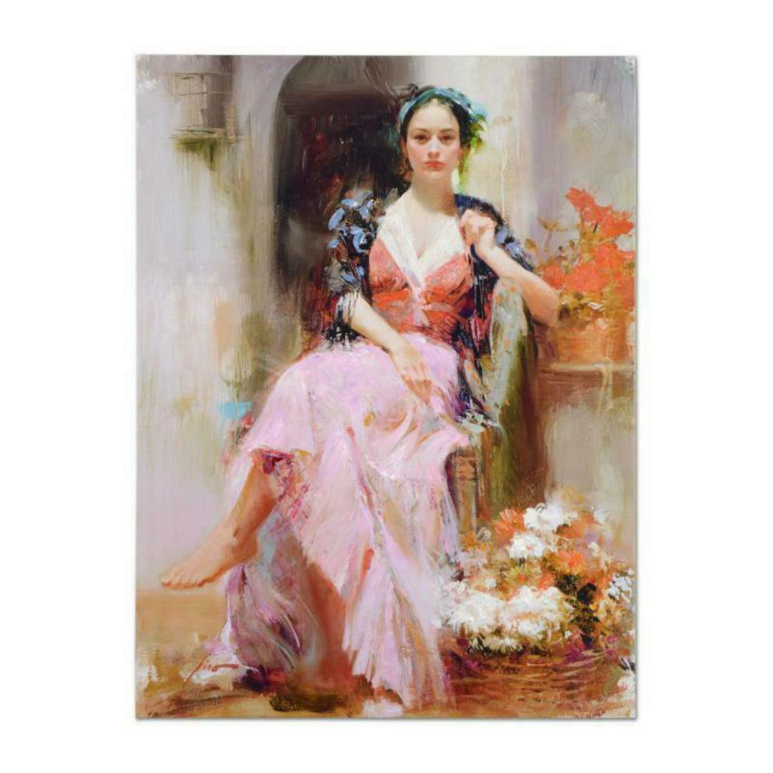 Pino (1939-2010), "Country Girl" Artist Embellished Limited Edition on Canvas (30" x 40"), AP (1 of 2)