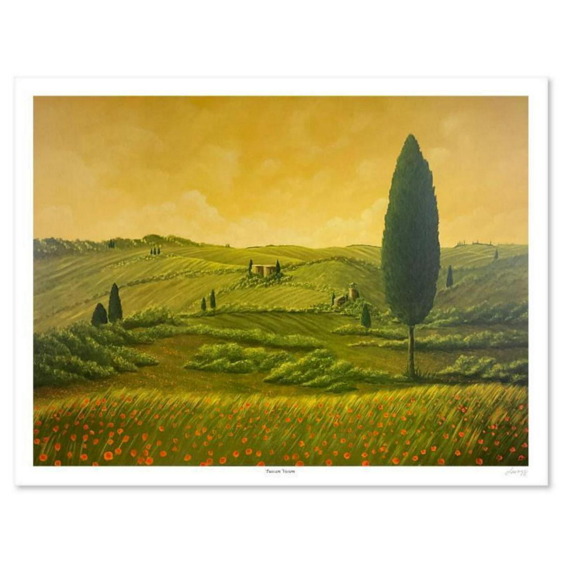 Steven Lavaggi, "Tuscan Vision" Limited Edition Lithograph, Numbered and Hand Signed with Letter of (1 of 2)