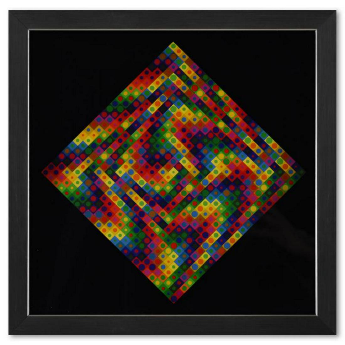 Victor Vasarely (1908-1997), "Majus de la sÃ©rie Folklore Planetaire" Framed 1971 Heliogravure Print (1 of 1)