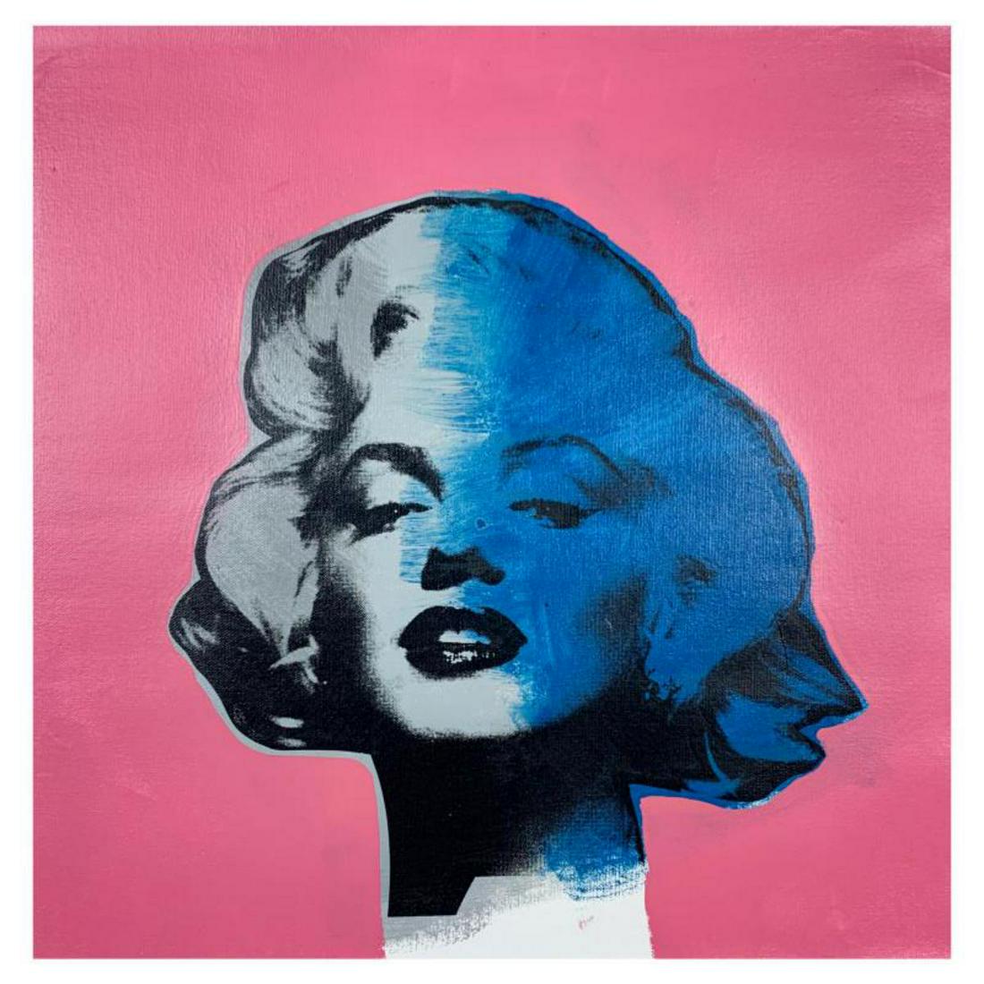 Steve Kaufman (1960-2010) "Marilyn Monroe" Hand Signed Limited Edition Hand Pulled silkscreen Mixed (1 of 2)