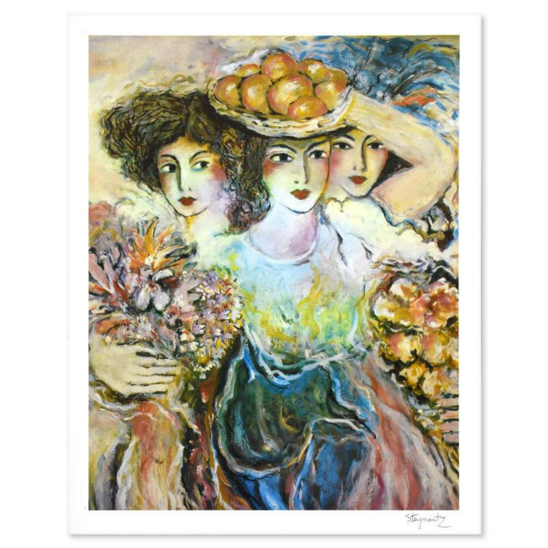 Zamy Steynovitz (1951-2000), "Three Women" Limited Edition Lithograph, Numbered and Hand Signed with (1 of 2)