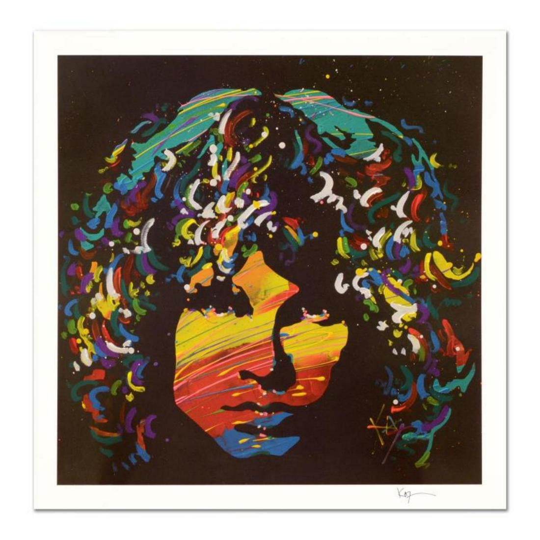KAT, "Jim Morrison" Limited Edition Lithograph, Numbered and Hand Signed with Certificate of (1 of 2)