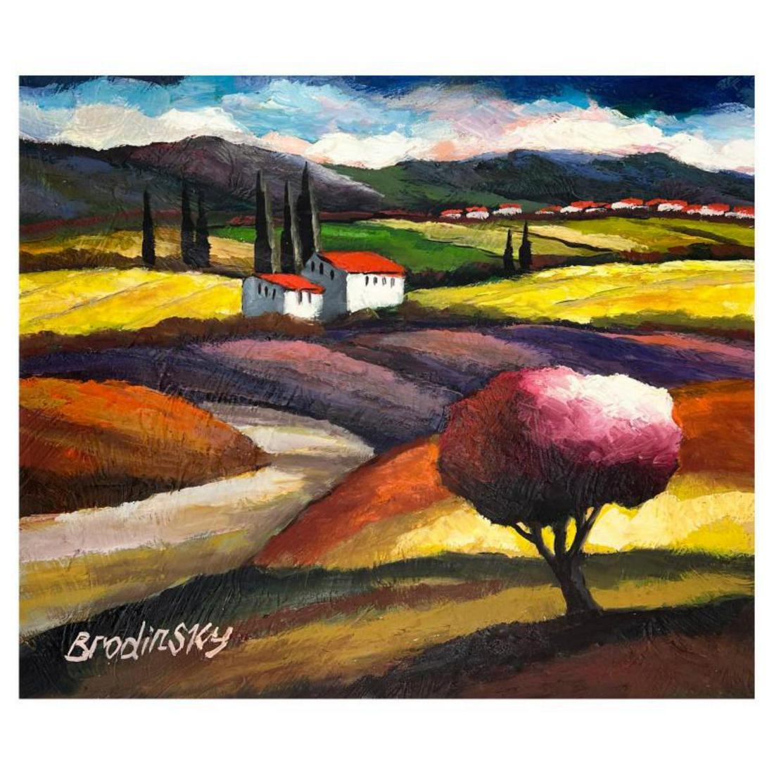 Slava Brodinsky Hand Signed Original Painting on Canvas with Letter of Authenticity.: This is an original painting oil on canvas by Slava Brodinsky. Hand signed by the artist, this piece comes with a letter of authenticity. Measures approximately 20" x 24" (image). Reference #: 257023