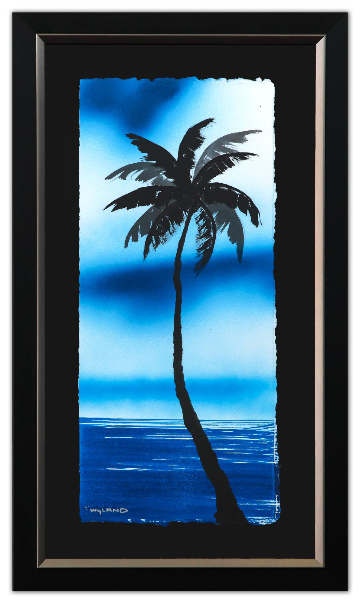 Wyland- Original Watercolor Painting on Deckle Edge Paper "Palm Trees" (1 of 3)