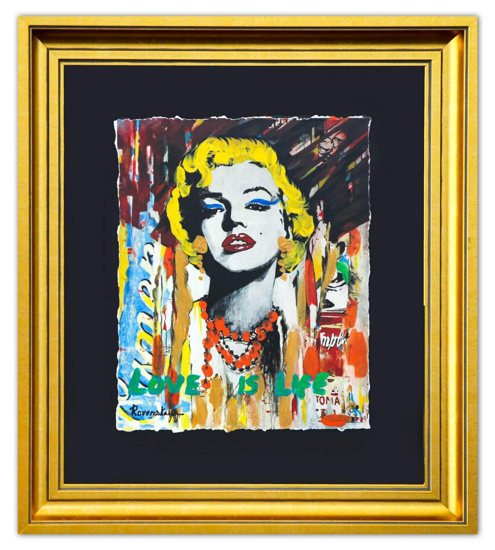 Nastya Rovenskaya- Original Mixed Media on Paper "Marilyn Monroe II" (1 of 2)