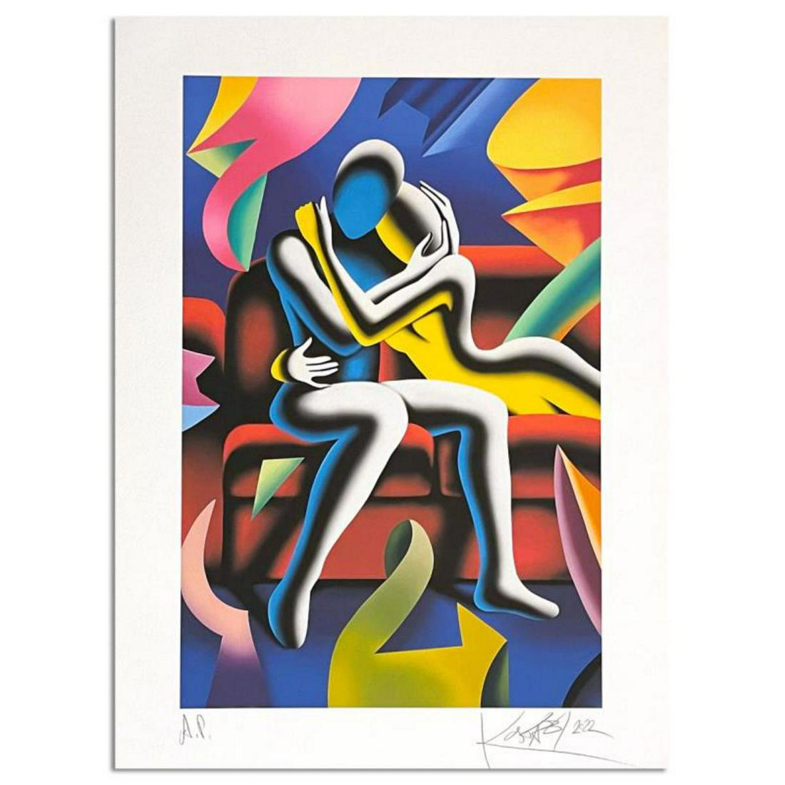 Mark Kostabi, "Pure Ecstasy" Hand Signed Limited Edition Giclee with Letter of Authenticity. (1 of 1)