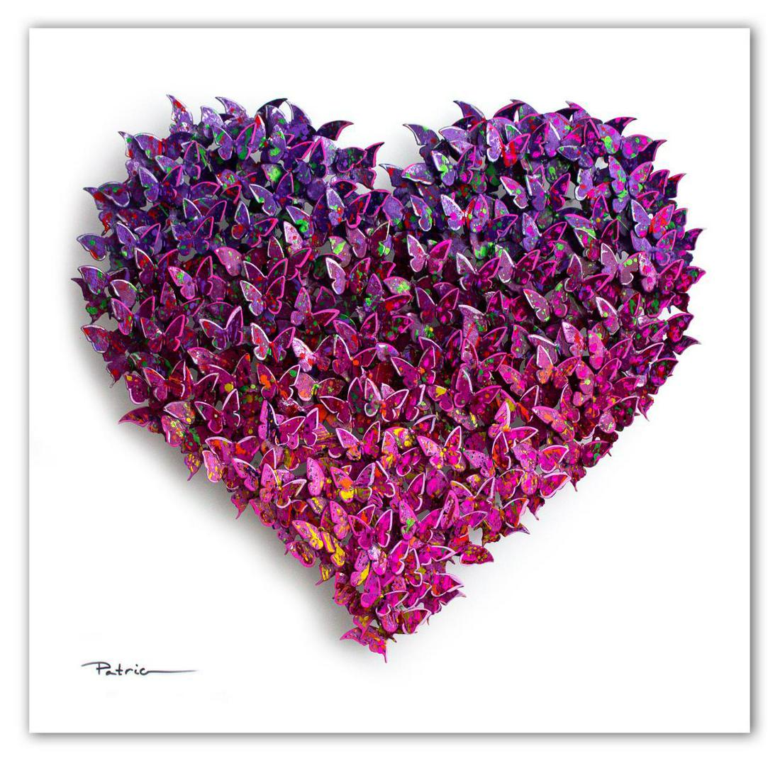 Patricia Govezensky- Original 3D Metal Art on Wood "Heart" (1 of 4)