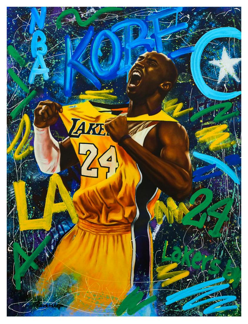 Nastya Rovenskaya- Mixed Media "Kobe Bryant" (1 of 1)