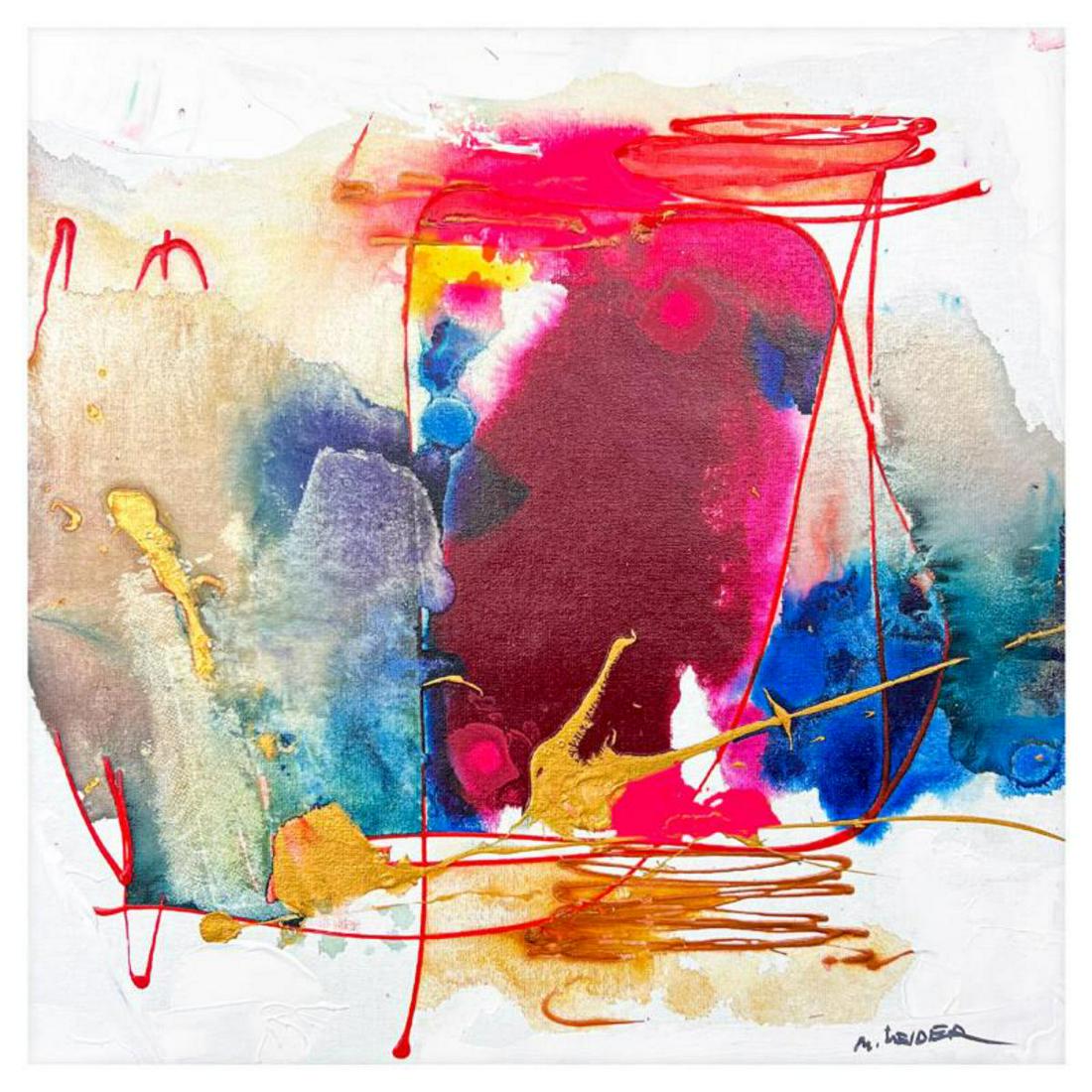 Moshe Leider, Original Painting on Canvas, Hand Signed with Letter of Authenticity. (1 of 2)