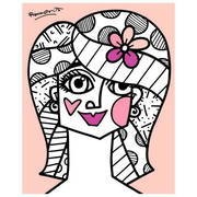 Britto, "Hair Do" Hand Signed Limited Edition Giclee on Canvas; COA (1 of 2)