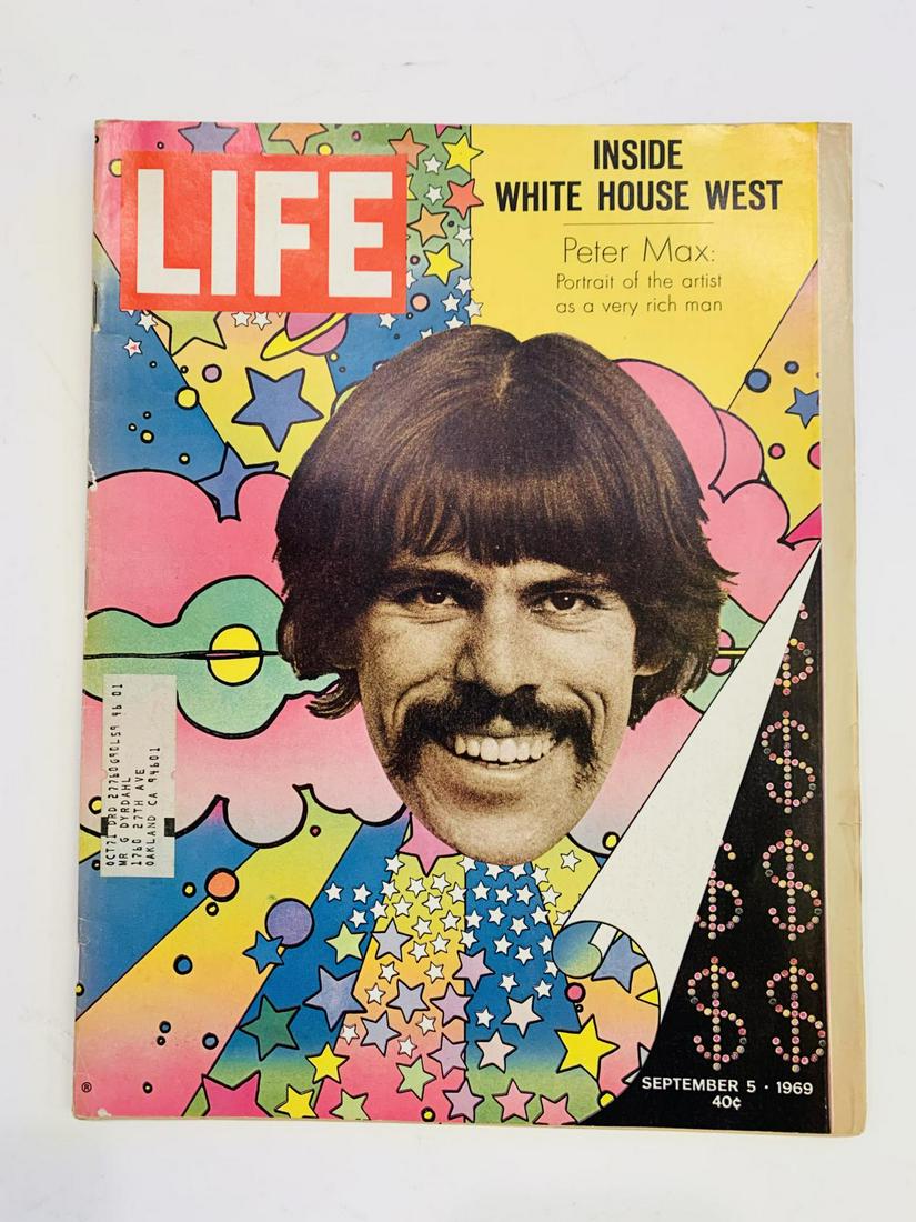 Peter Max 1969 LIFE Magazine w/ Peter Max on the Front Covered (1 of 2)