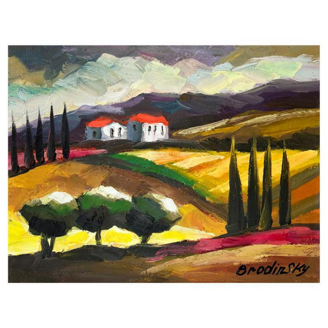 Slava Brodinsky Hand Signed Original Painting on Canvas with Letter of Authenticity.: This is an original painting oil on canvas by Slava Brodinsky. Hand signed by the artist, this piece comes with a letter of authenticity. Measures approximately 12" x 16" (image). Reference #: 256883
