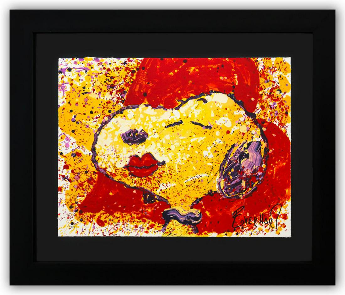 Tom Everhart- Hand Pulled Original Lithograph "Kiss is just a Kiss" (1 of 2)