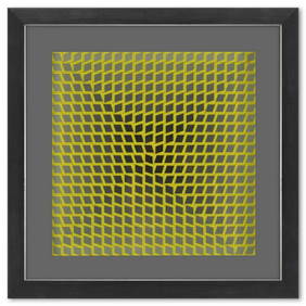 Victor Vasarely (1908-1997), "Illik de la sÃ©rie CTA - 102" Framed 1971 Heliogravure Print with (1 of 1)