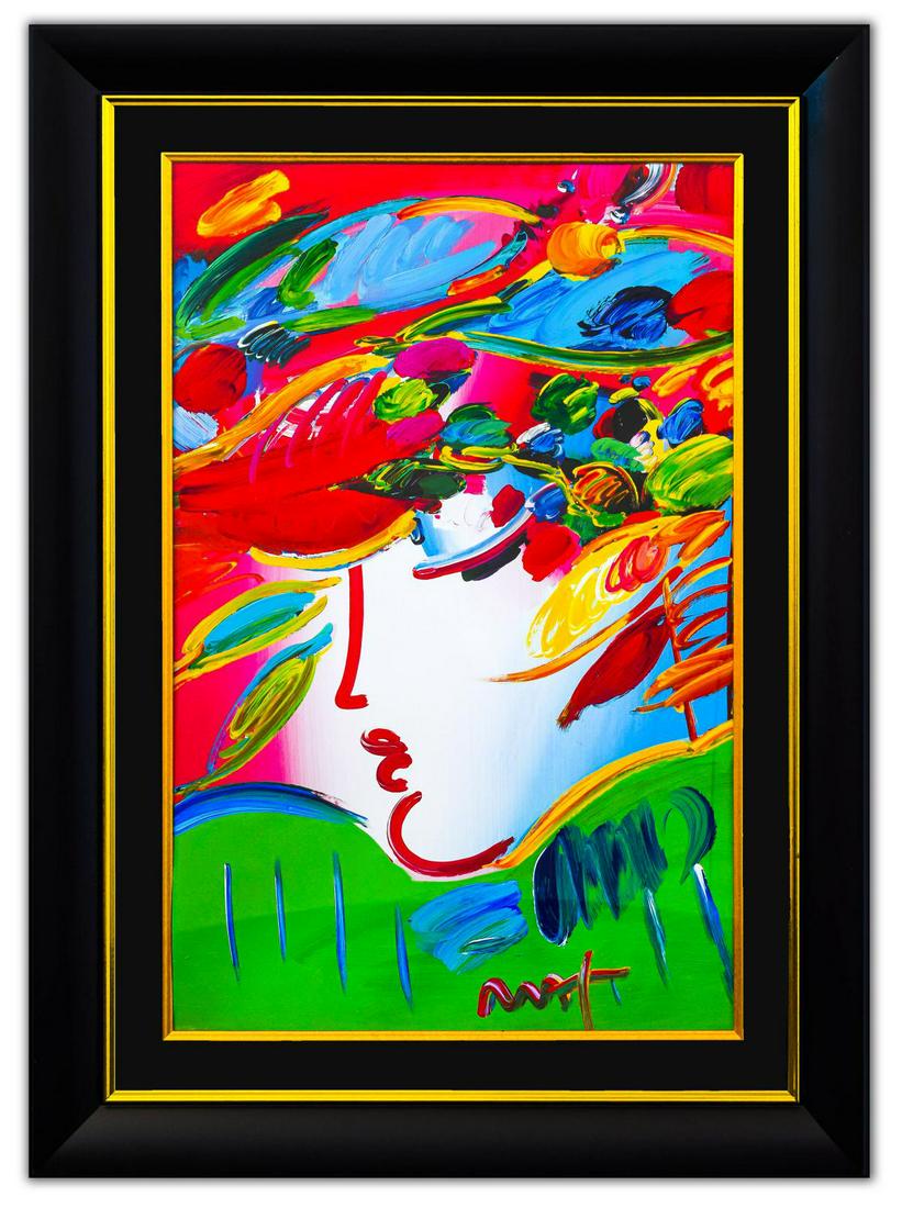 Peter Max- Original Mixed Media "Blushing Beauty" (1 of 4)