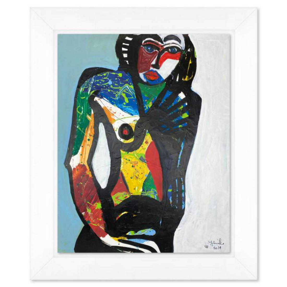 Jenik Cook, Framed Original Acrylic Painting, Hand Signed, Letter of Authenticity.: This is an original acrylic painting on paper by Jenik Cook. Hand signed by the artist, it includes Letter of Authenticity. This piece comes from the artist's personal collection. Measures approximate