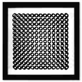 Victor Vasarely (1908-1997), "Trois Dimensions Optique de la sÃ©rie Cinetiques" Framed 1973 (1 of 2)