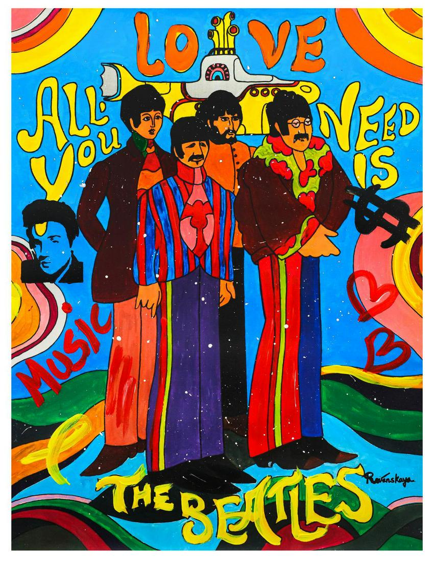 Nastya Rovenskaya- Mixed Media "The Beatles" (1 of 1)