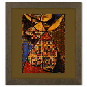 Victor Vasarely (1908-1997), "Fille - Fleur de la sÃ©rie Graphismes 2" Framed 1977 Heliogravure (1 of 1)