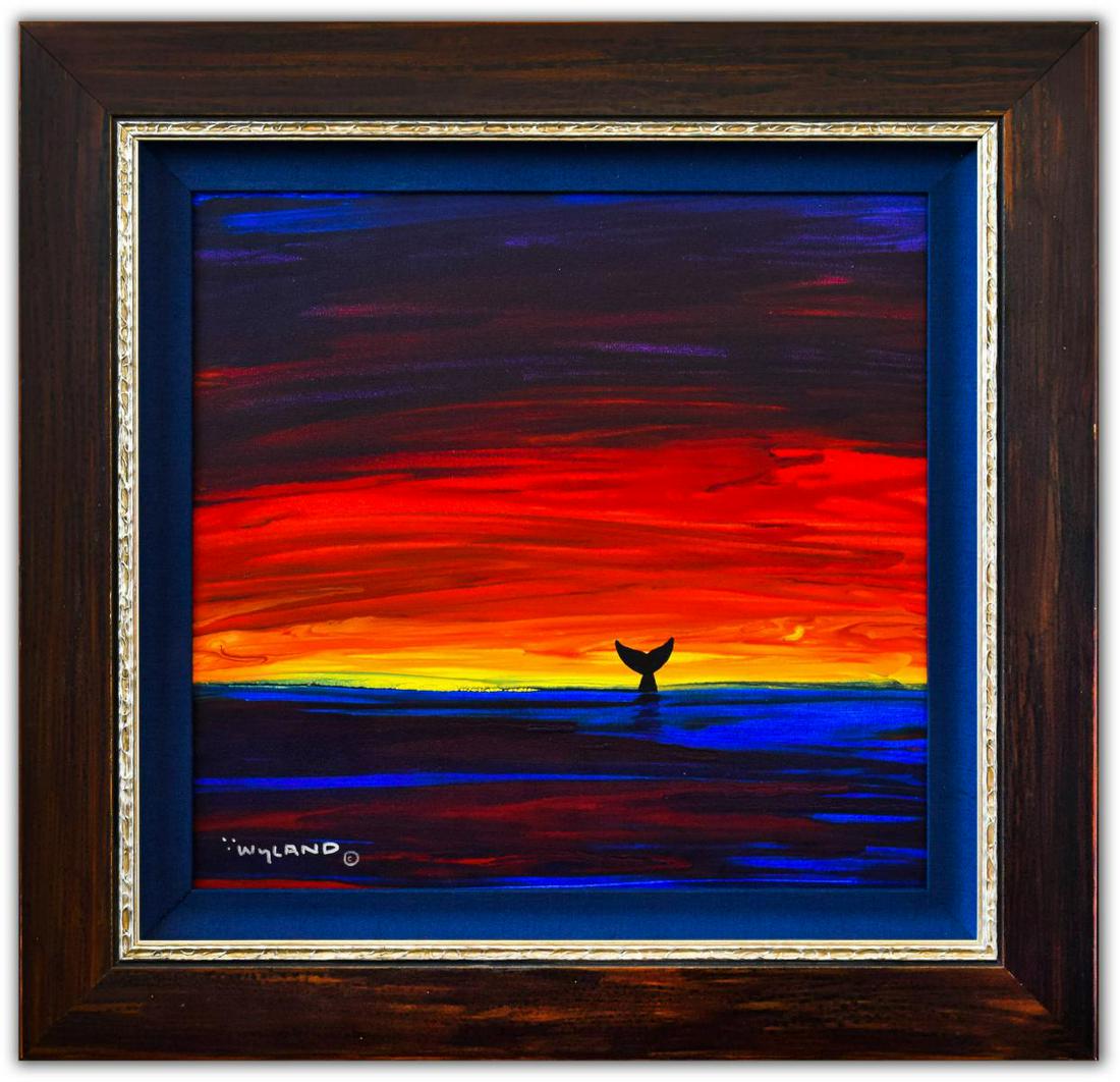 Wyland- Original Painting on Canvas "Sunrise at Sea" (1 of 3)