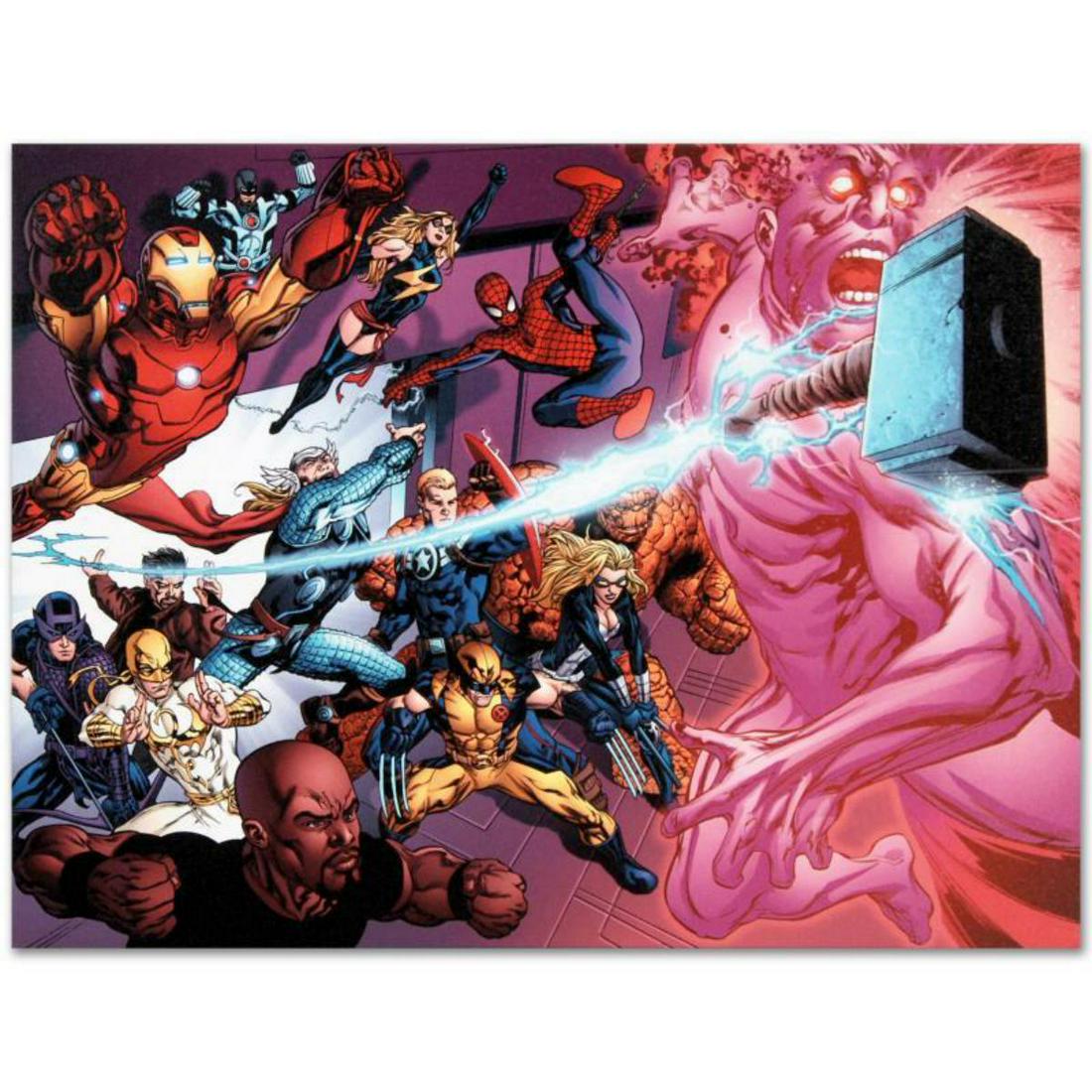 Marvel Comics "Avengers Academy #11" Numbered Limited Edition Giclee on Canvas by Tom Raney with (1 of 1)