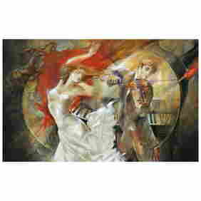 Lena Sotskova, "Timeless" Hand Signed, Artist Embellished Limited Edition Giclee on Canvas with COA. (1 of 1)